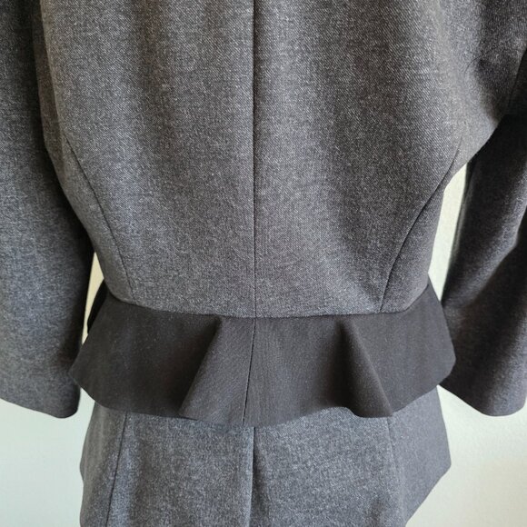 Anthropologie Cartonnier Womens Jacket Size 4 Pockets Blazer Gray Black Lined - Picture 8 of 10